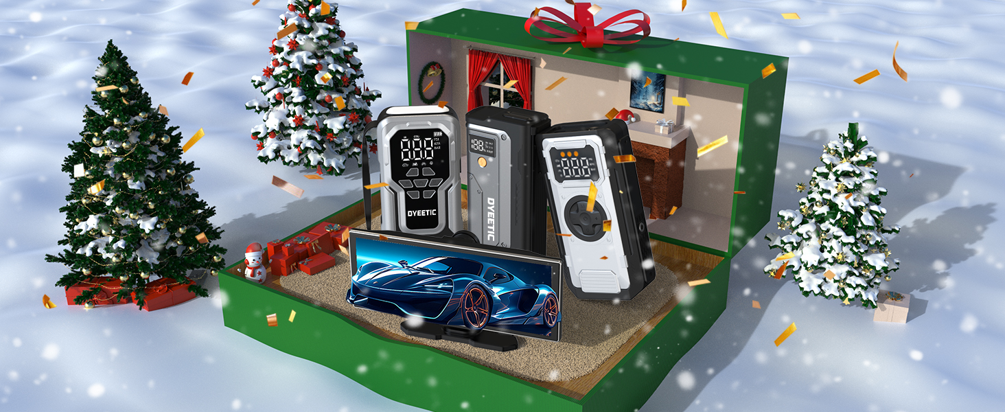 Powerbank Starthilfe 6000A з компресором 150PSI: портативний пусковий пристрій для авто/мото (бензин, 10.0L дизель) з LED ліхтариком QC3.0, срібний