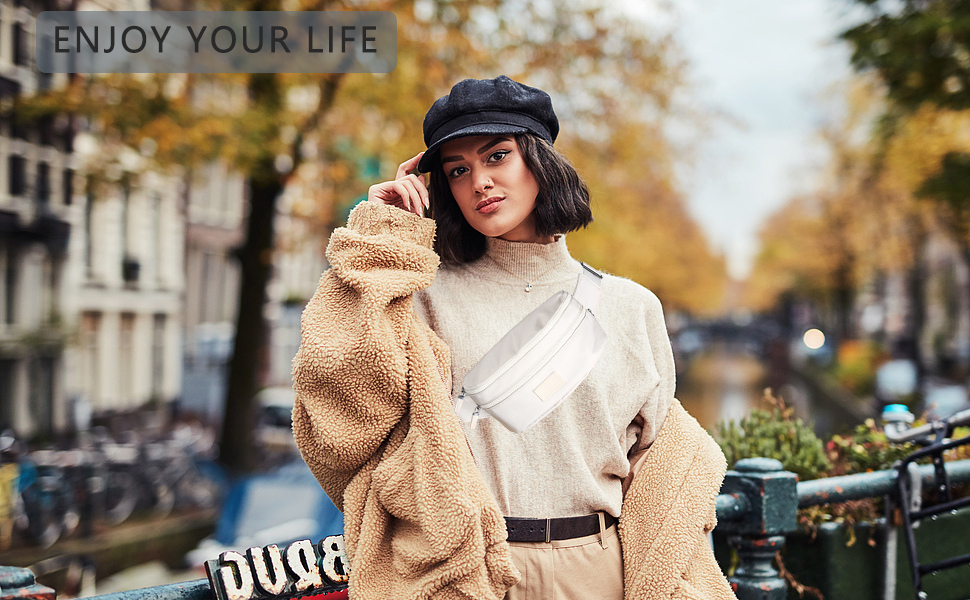 Поясна сумка на пояс для жінок та чоловіків, спортивна, водонепроникна, велика, для телефону, на бігу, бежева