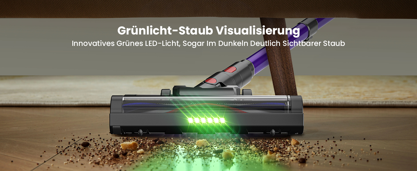 Бездротовий акумуляторний пилосос MAUOKE 45000Pa з LED-дисплеєм та V-подібною насадкою, 6-в-1 для дому, килимів, твердих поверхонь та видалення шерсті тварин