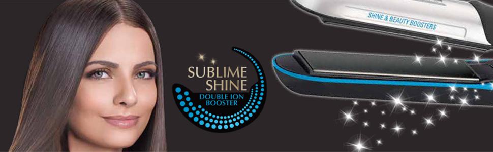 Випрямляч для волосся Rowenta SF6220 Liss & Curl Ultimate Shine: випрямлення та локони, LED, чорний/срібний