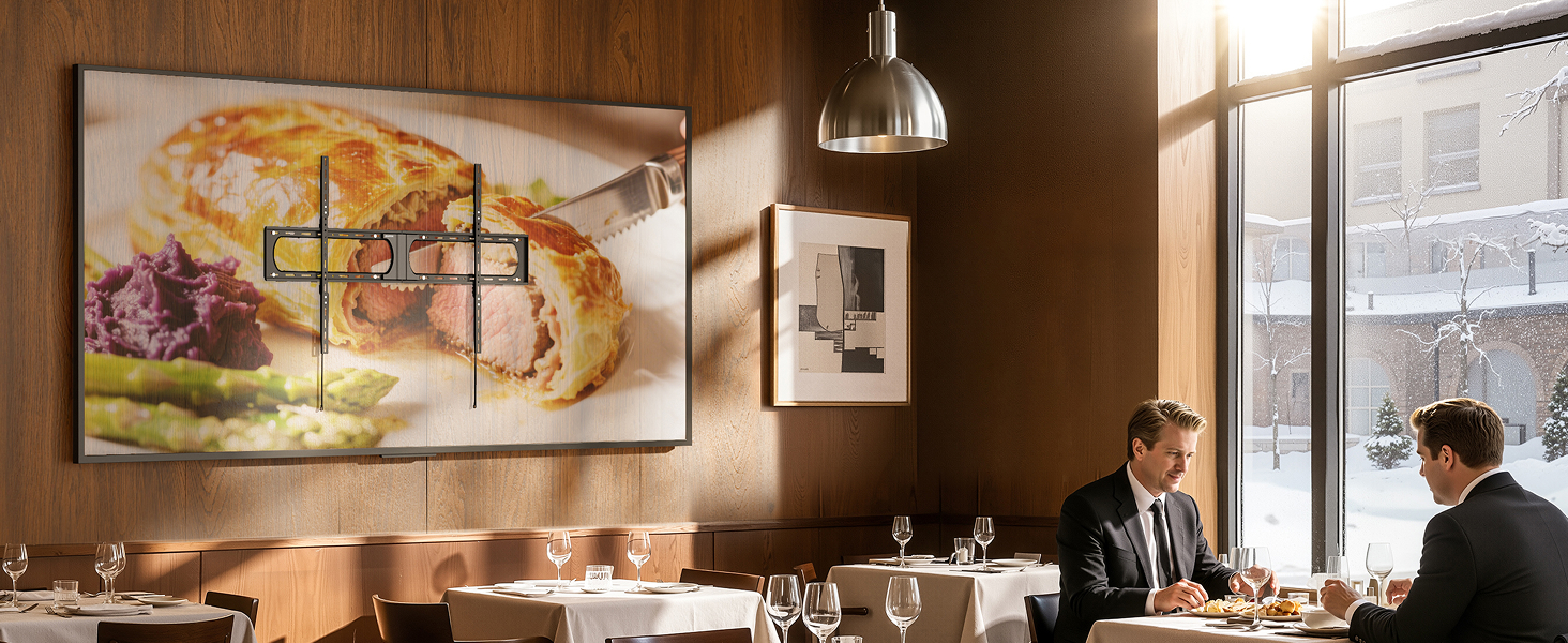 Кріплення для телевізора monTEK Heavy Duty – настінне кріплення для телевізорів 37-140 дюймів, до 136 кг, ультратонкий профіль 32 мм, сумісність з дерев'яними стійками 406/450/600 мм, VESA до 1200x800 мм