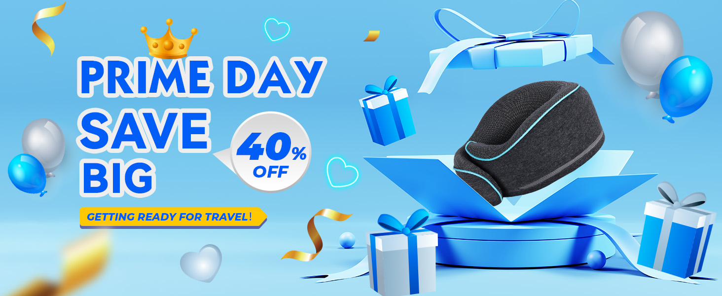 Подушка для шиї у літак з Memory Foam, 360° підтримка, з чохлом, маскою для очей та берушами, регульована подушка для подорожей (Чорний)