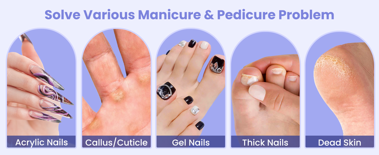 Електричний фрезер для нігтів та манікюру, набір для педикюру та манікюру, 20000 об/хв, для гелю, акрилу, шлейфу та акрилу гелю