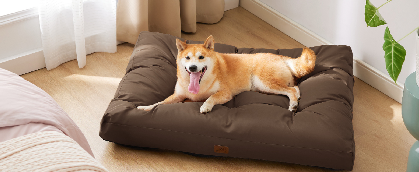 Килимок для собак BEDSURE 76x50 см - м'який, миючий, для маленьких та середніх собак, 10 см заввишки (чорний)