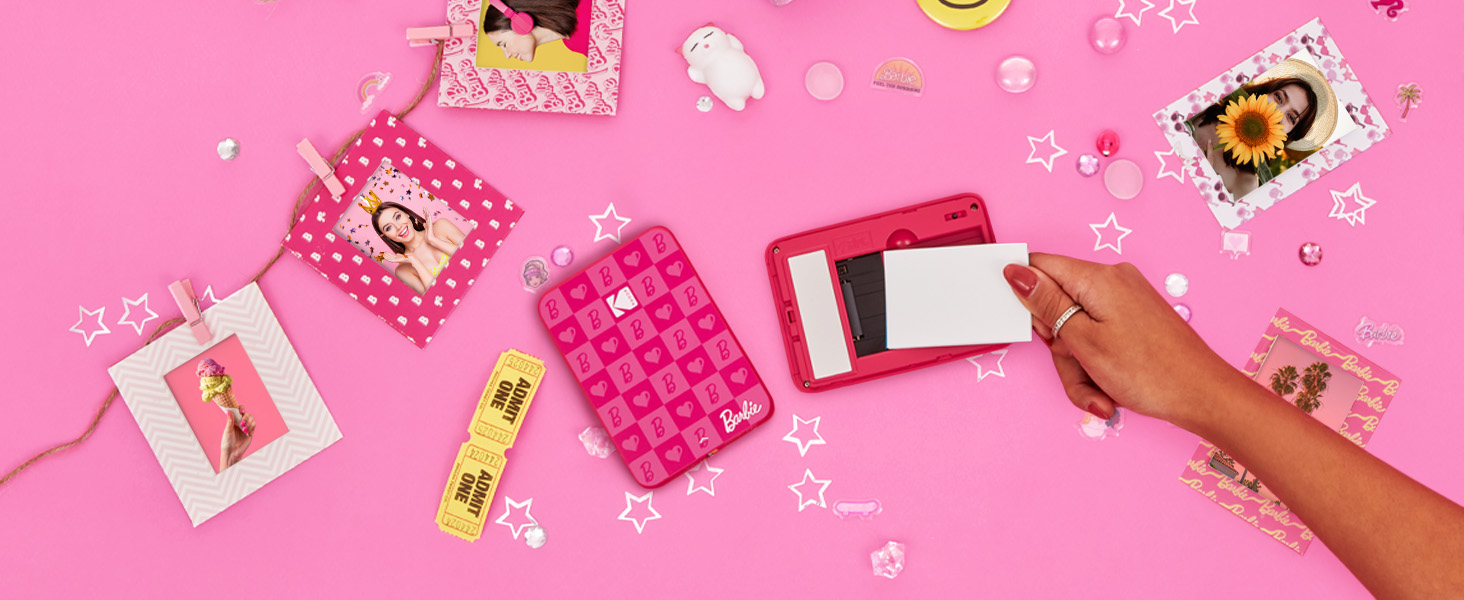 Фотодрук миттєвий Kodak x Barbie Step Slim + аксесуари (подарунчий набір)