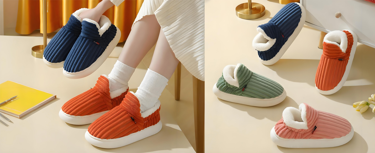 Зручні домашні тапочки для жінок на зиму, теплі, закриті, унісекс, з неслизькою підошвою, товсті, хмарні тапочки 39/40 EU, зелені