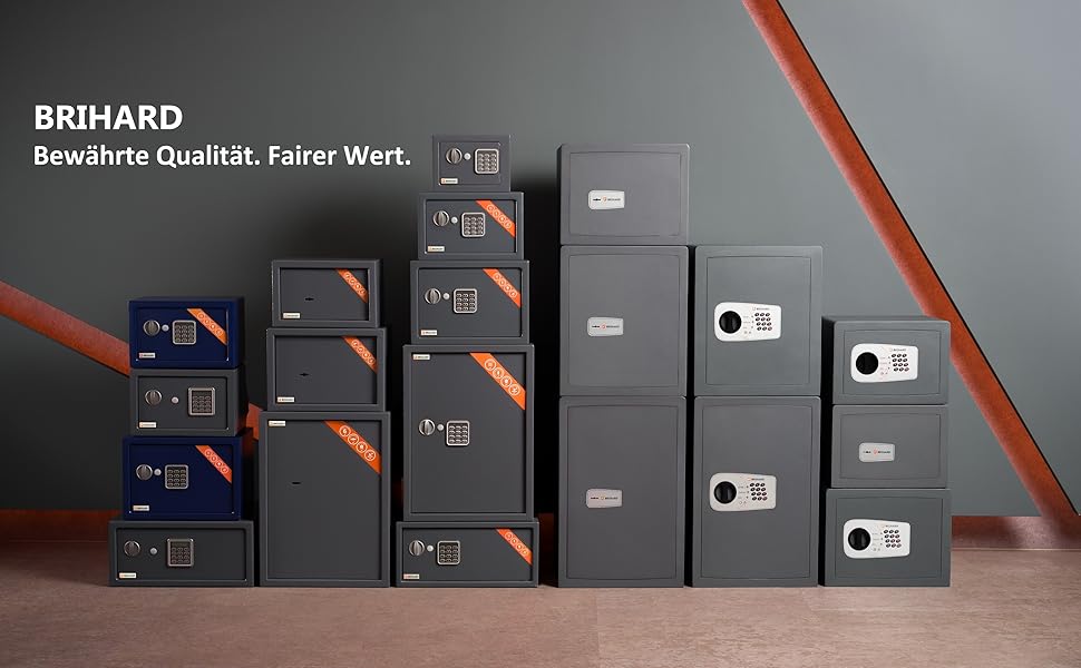 Сейф Tresor Business XL з ключовим замком, 50x35x36 см (ВxШxГ), Тітаново-сірий