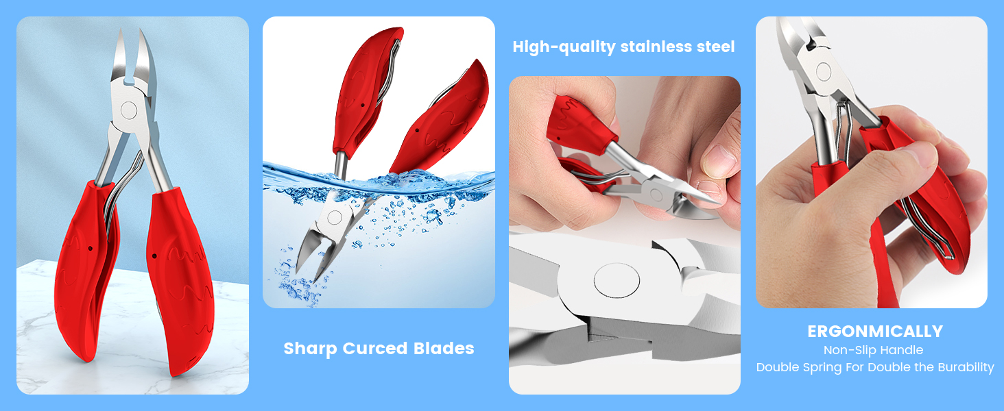 Набір для манікюру Profi Maniküre: кусачки для нігтів, щипчики, ножиці, пилочки (7 шт.), червоний