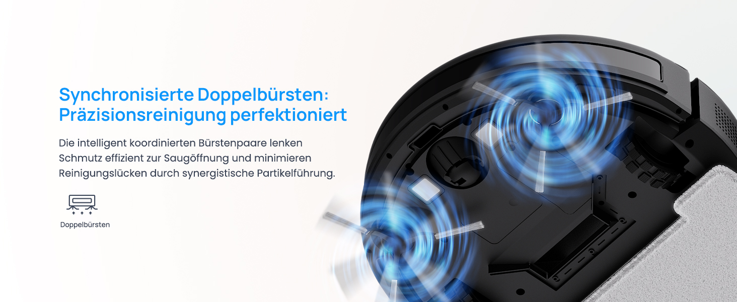 Робот-пилосос Vexilar W7 3-в-1 з функцією миття підлоги, потужність 4000Pa, сумісний з Alexa/App, для шерсті тварин, твердих підлог та килимів