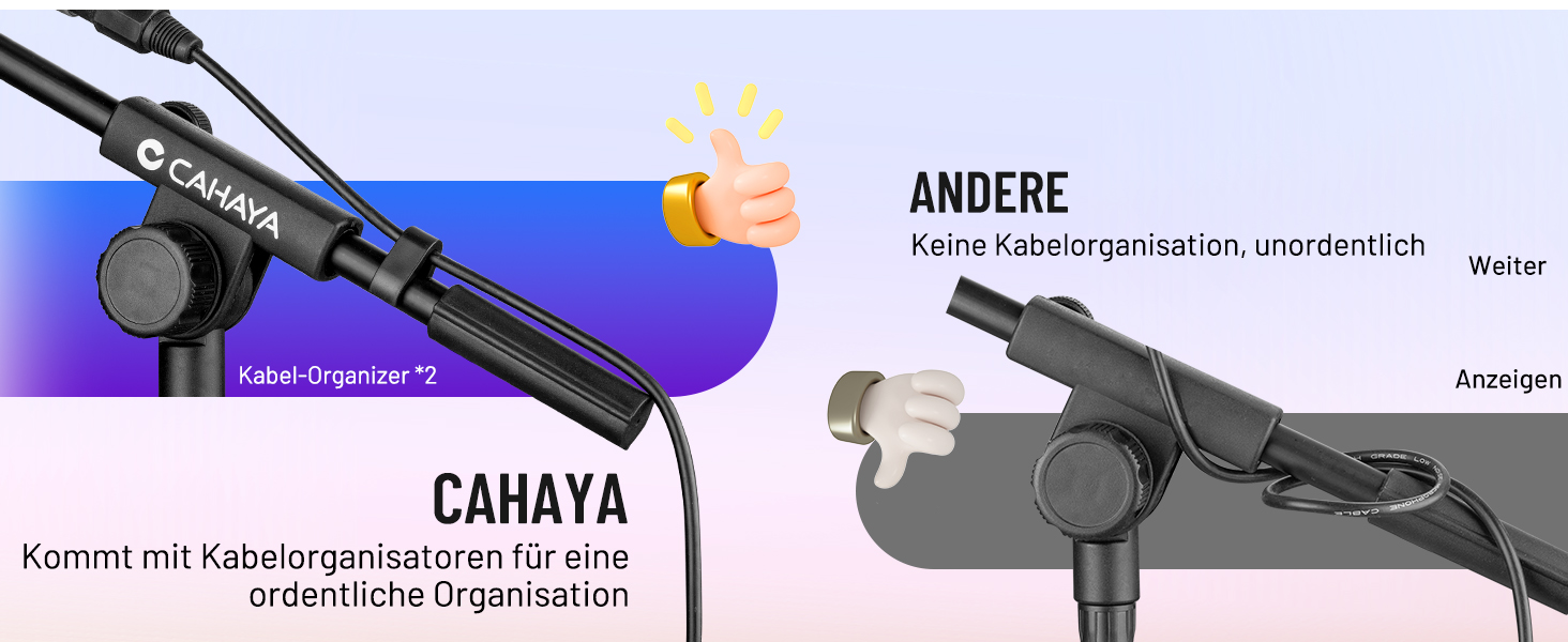 Підставка для мікрофона CAHAYA CY0360: регульована, 180° обертання, для конференцій, ігор та стрімінгу