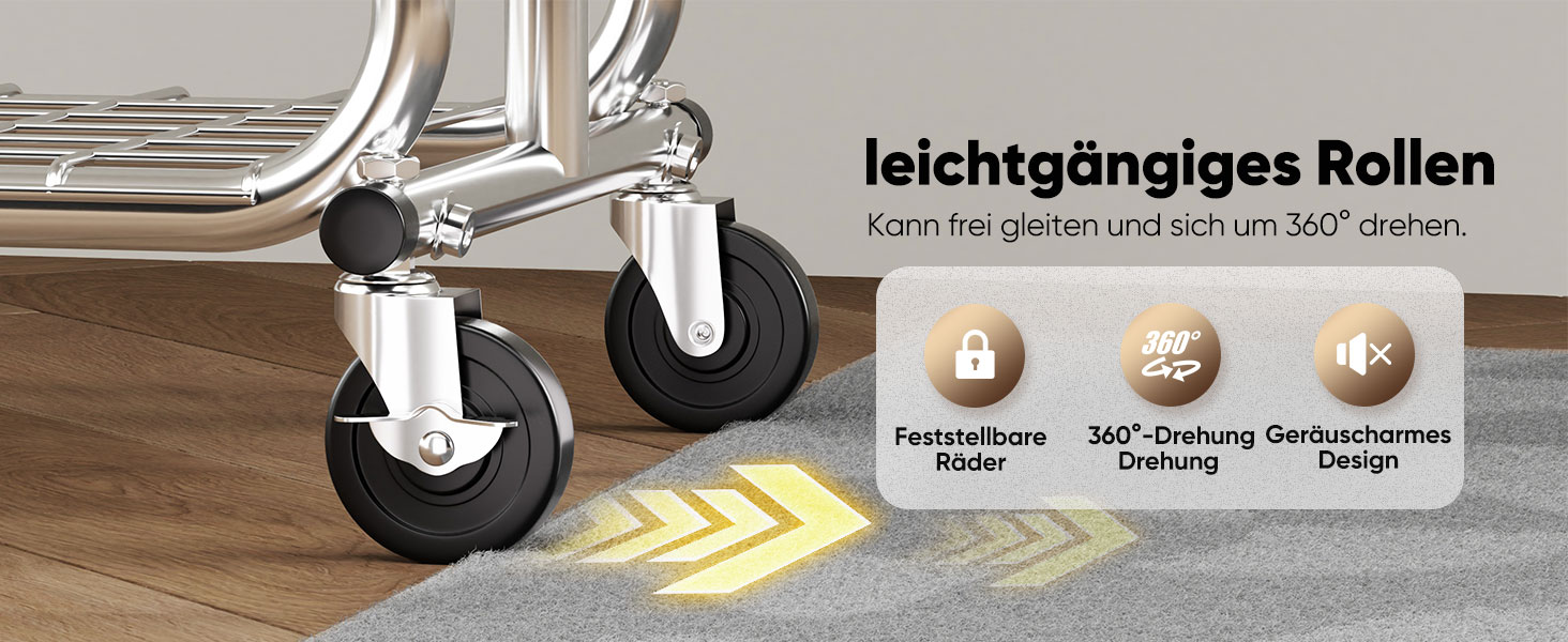 Вішалка для одягу HOKEEPER на колесах, вантажопідйомність 204 кг, висувна штанга для одягу S005