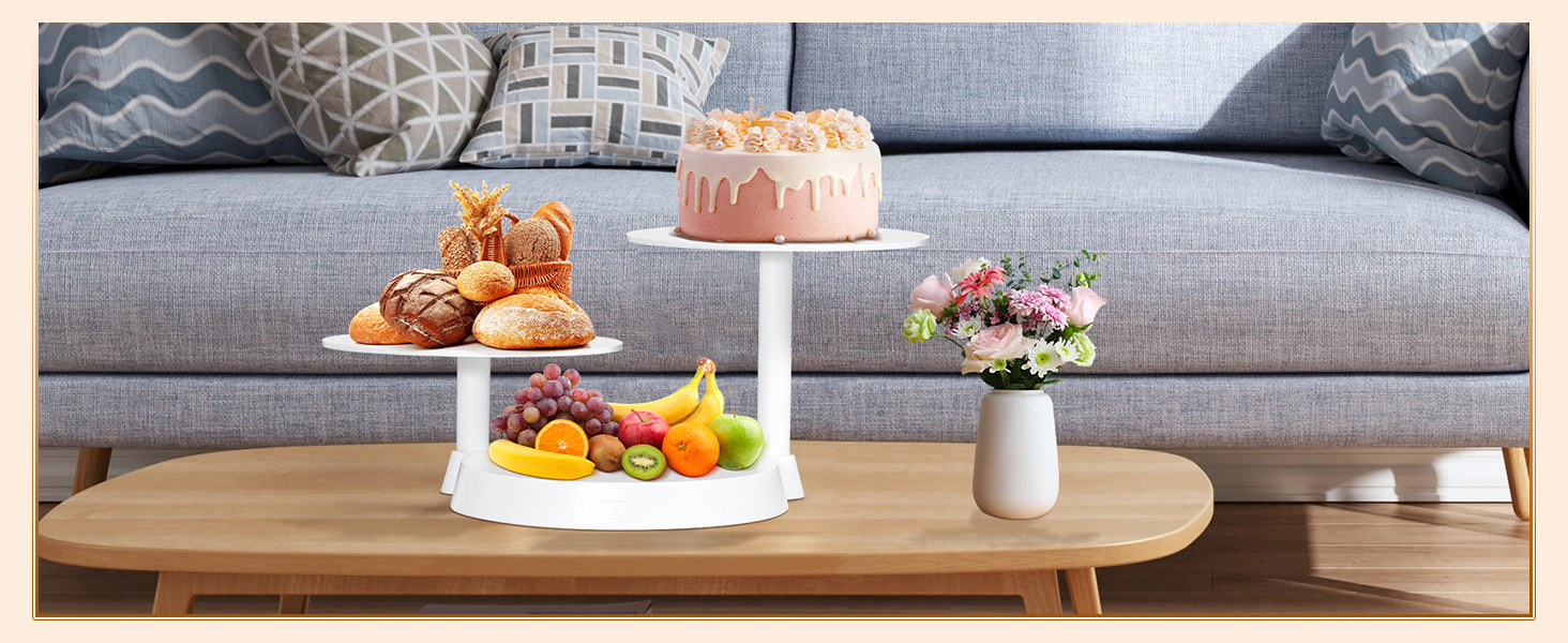 Обертова підставка для тортів Uten - поворотний стіл для випічки, декорування тортів, з пластику