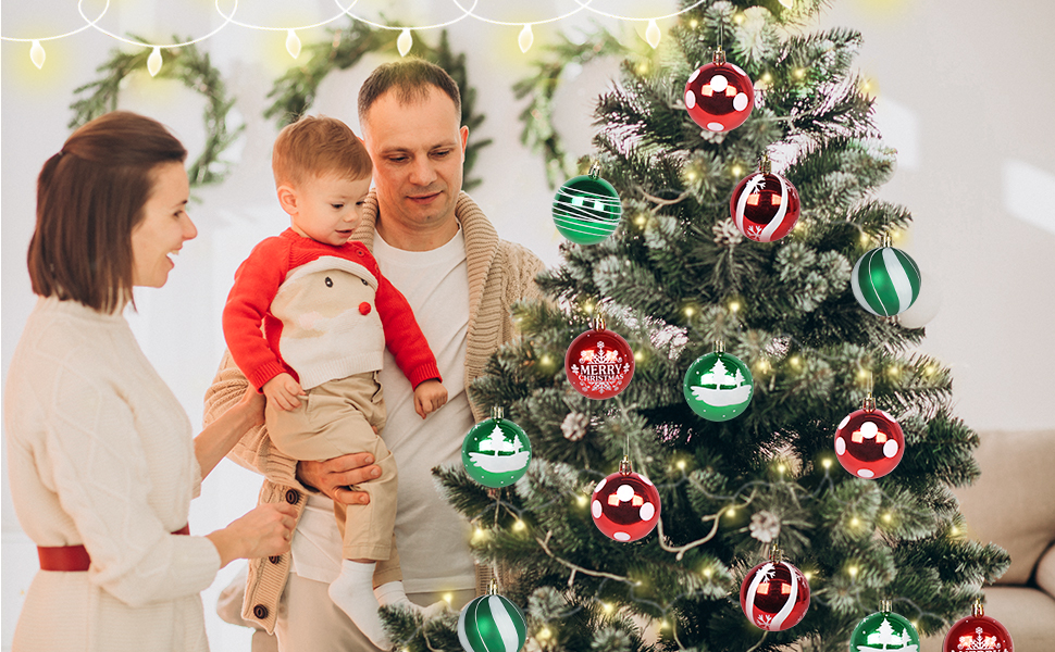 Набір ялинкових прикрас - 30 кульок 6см, пластик, темно-синій та білий, для ялинки