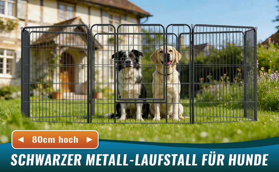 Клітка для собак та цуценят, вольєр для тварин, переносний загон для вигулу, металева іграшка-загон (12 шт.)