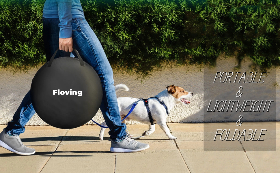 Портативна собача будка Floving, загон для тварин, переносна кія для котів та цуценят, 80 x 60 см, сіра