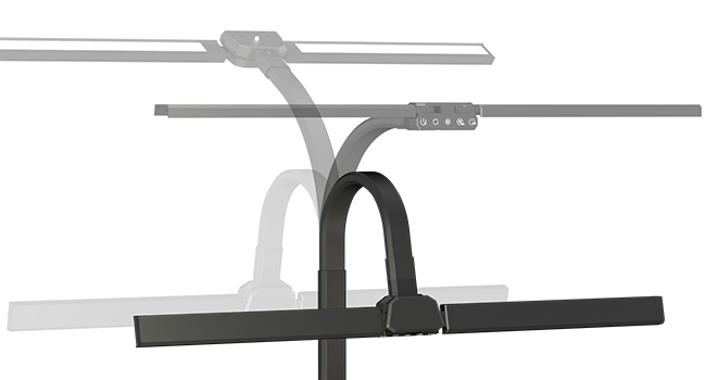 SIBRILLE Dual-Head LED Desk Lamp - Dimmable, Adjustable, RGB, Eye Protection for Office & Home