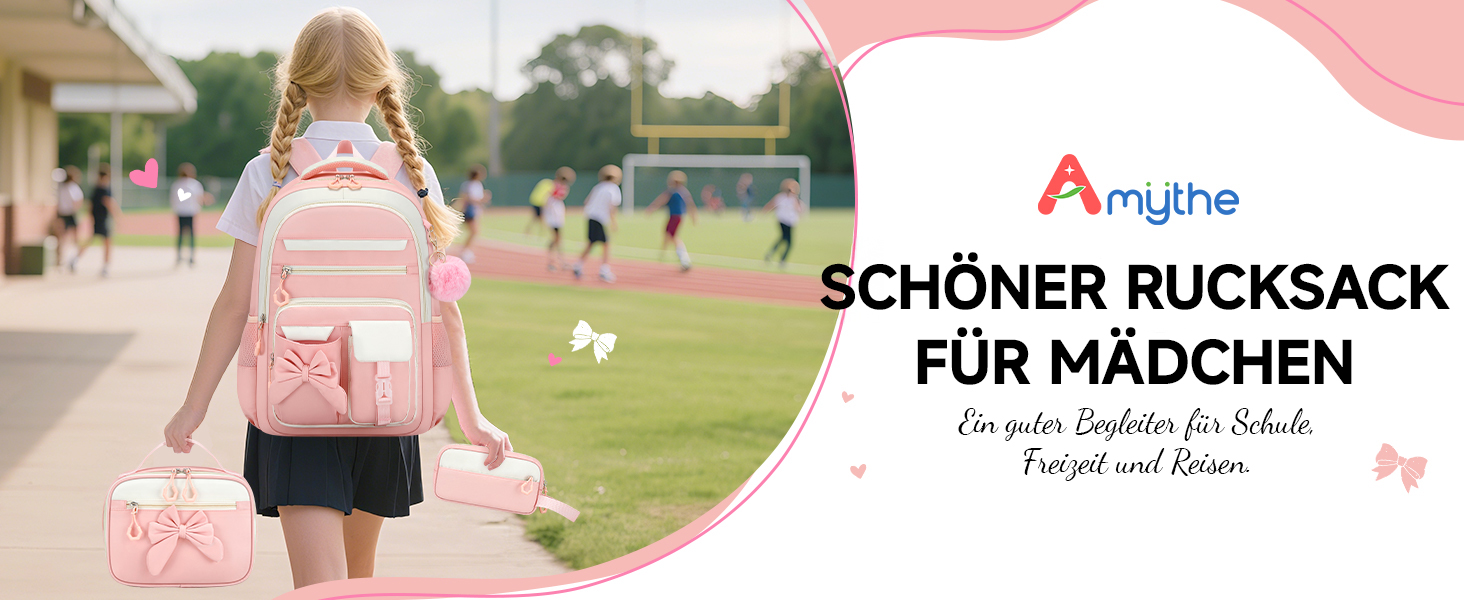 Шкільний рюкзак для дівчаток 3 в 1: рюкзак, ланч-бокс, пенал. Kawaii дизайн, 3-7 клас, для гімназії. Антикрадіжна сумка, 24L, фіолетово-чорний колір.