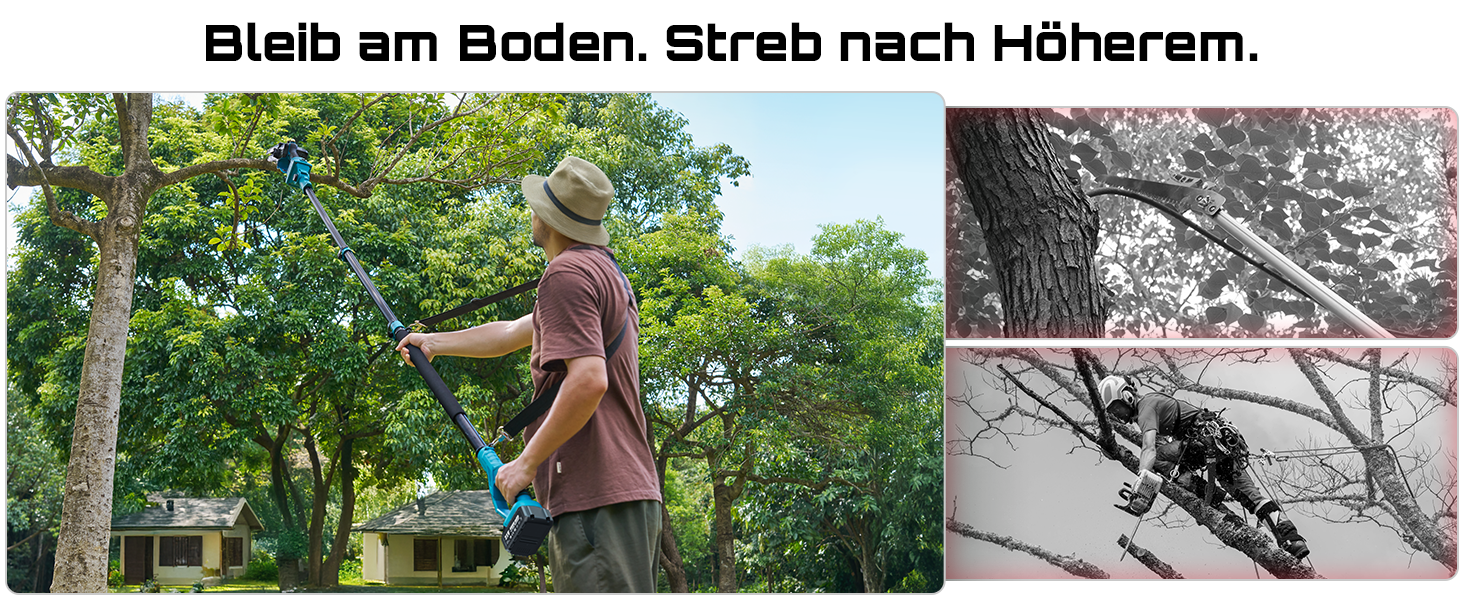 Акумуляторна міні-пила SEESII 6 дюймів (8000mAh) з автоматичною змащенням та запасним ланцюгом - для стрижки гілок та дерева