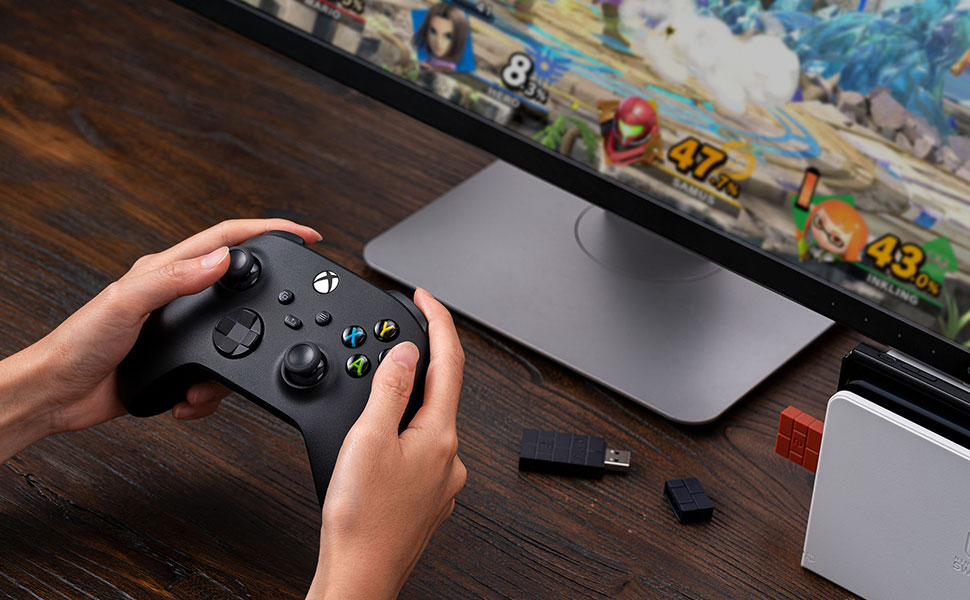 Бездротовий Bluetooth адаптер 8BitDo USB Wireless Adapter 2 для Switch, Windows 10, Android, PS4/5, Xbox (Коричневий)