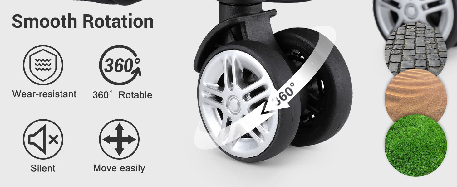 Чемодан KONO 24 дюйми, ABS, з TSA-замком, 4 колеса, 65×44×25.5 см, кремовий