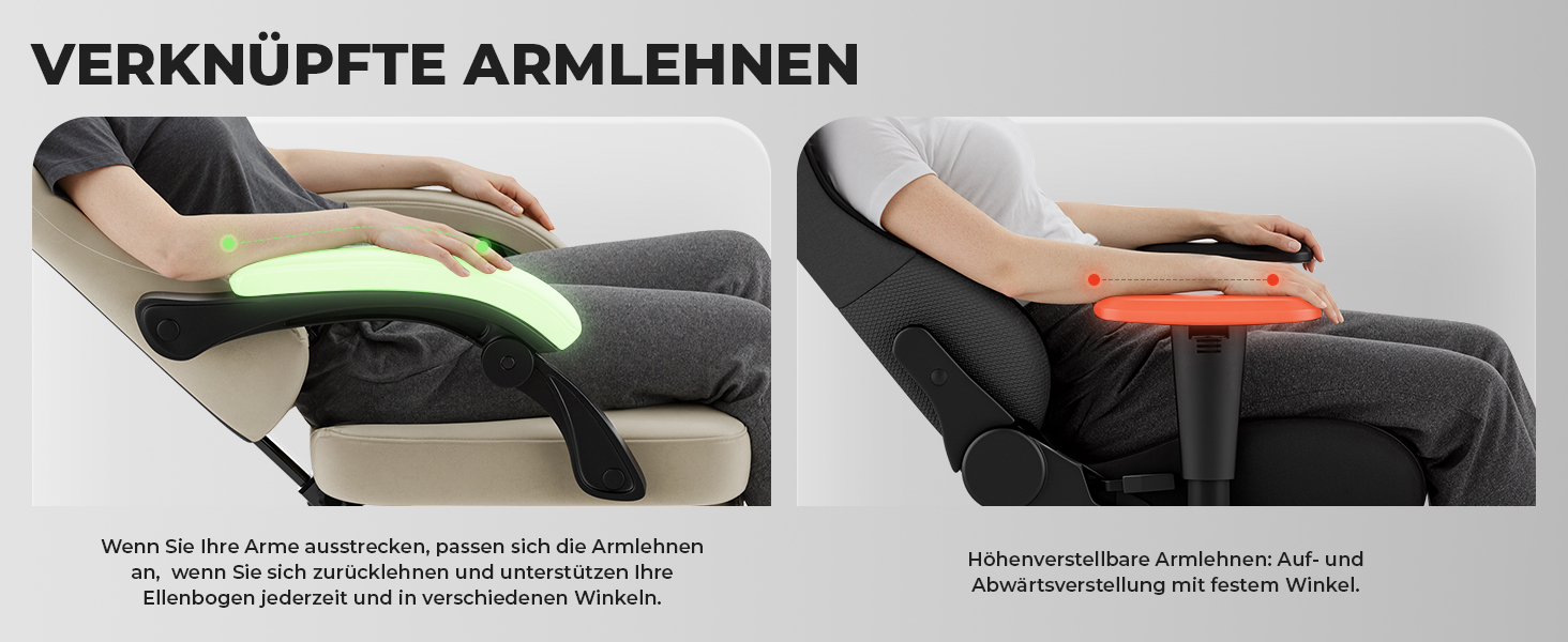 Ігрове крісло Ergonomic Gaming Chair для дітей, підлітків та дорослих, ергономічний комп'ютерний стілець з регулюванням висоти та нахилу спинки, чорно-бежеве