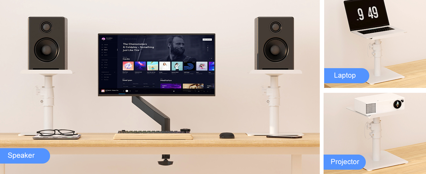 Підставка для колонок Suptek, 2 шт., чорний колір, SDM003MB (SDM001TW)