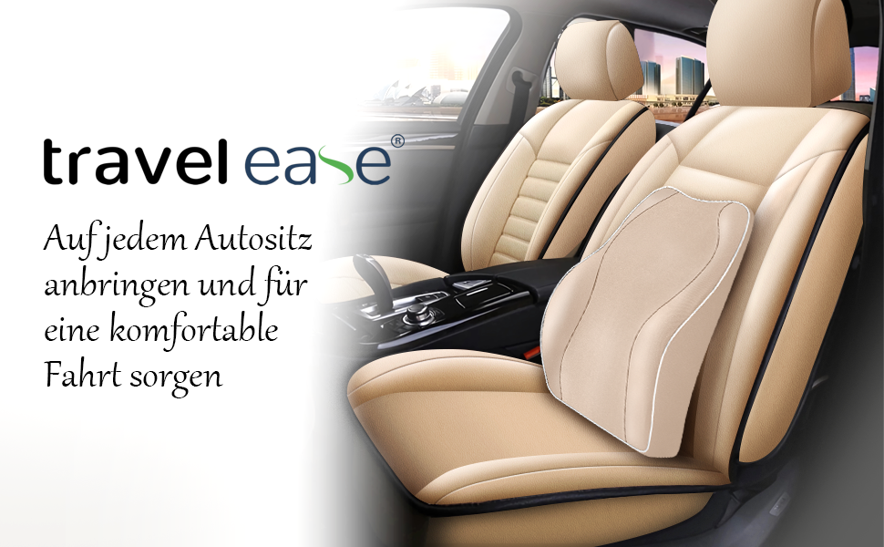 Подушка для спини Ergonomisches RückenKissen Travel Ease з Memory Foam, для офісного та комп'ютерного крісла, з антистатичним, приємним до шкіри чохлом, для зручної постави