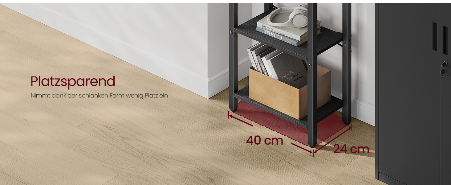 VASAGLE 4-Tier Regal mit offener Ablage