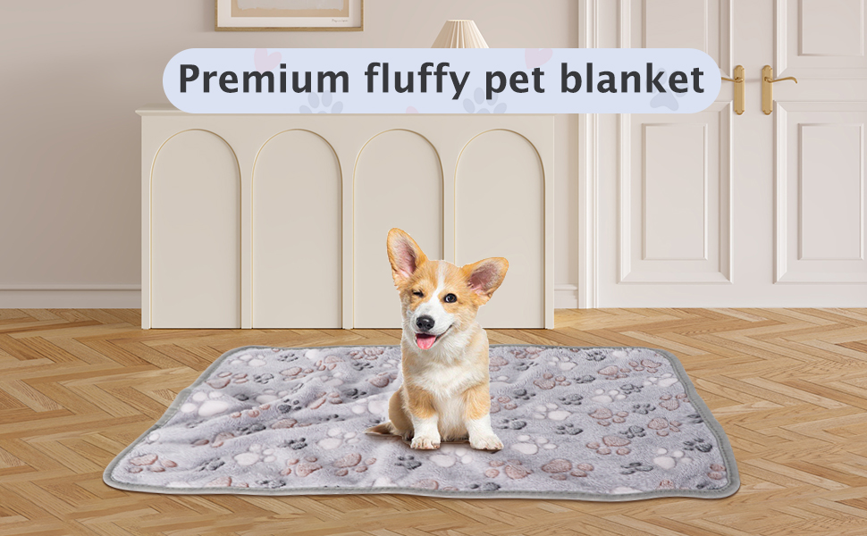 М'яка флісова ковдра для собак та котів BVAGSS, 6 шт., 60 x 40 см, блакитна