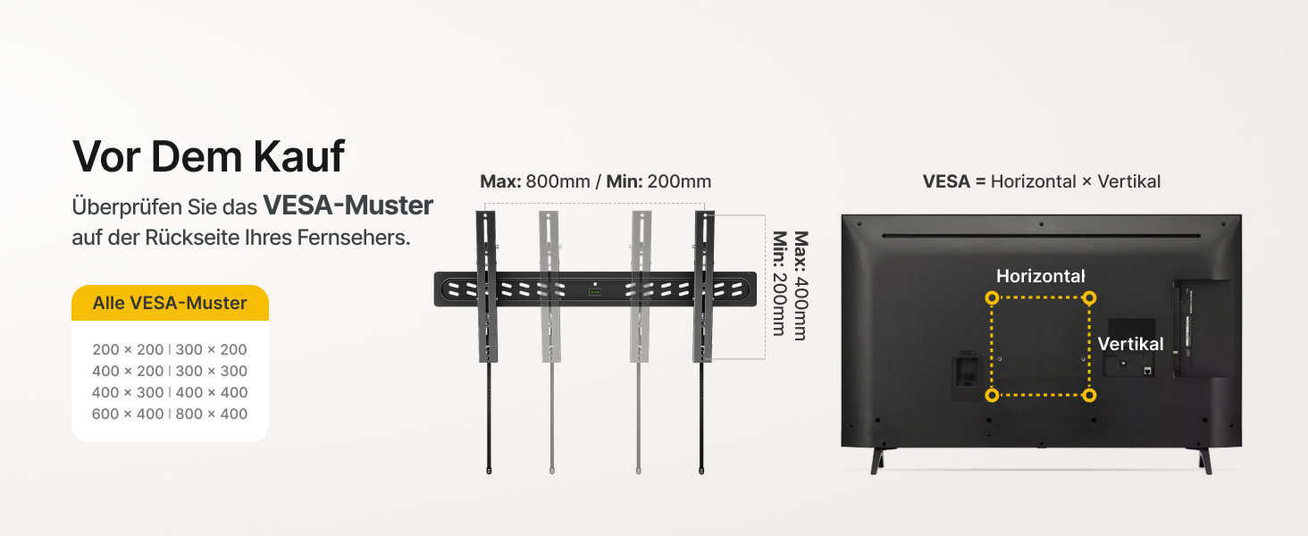 Настінний кронштейн для телевізора monTEK Ultra Slim (43–95 дюймів), нахильний, витримує до 68 кг, VESA до 800x400 мм