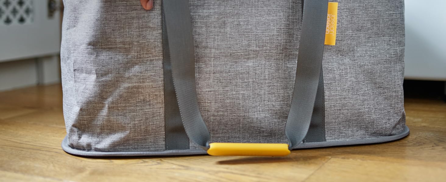 Joseph Joseph Hold-All - Collapsible 35L Laundry Basket Bag, Durable Fabric, Moisture-Resistant - Grey