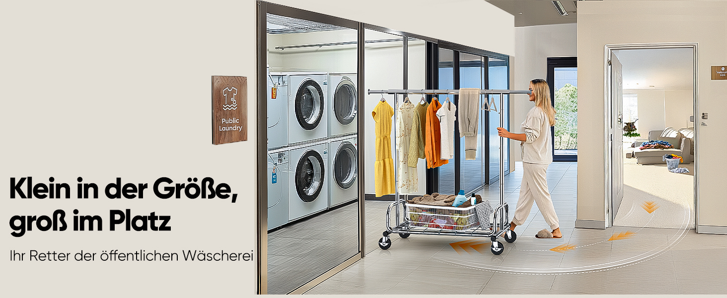 Стійка для одягу на колесах HOKEEPER, 136 кг, важка, висувна штанга для одягу S002S