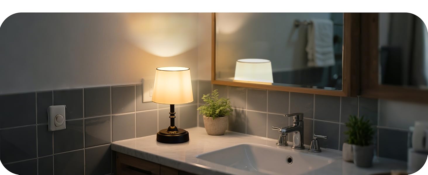 Бездротова лампа настільна акумуляторна 4000mAh, тепле світло 2700K, торшери з сенсорним керуванням, адаптер/кабель для зарядки, для спальні, подарунок (золотиста)