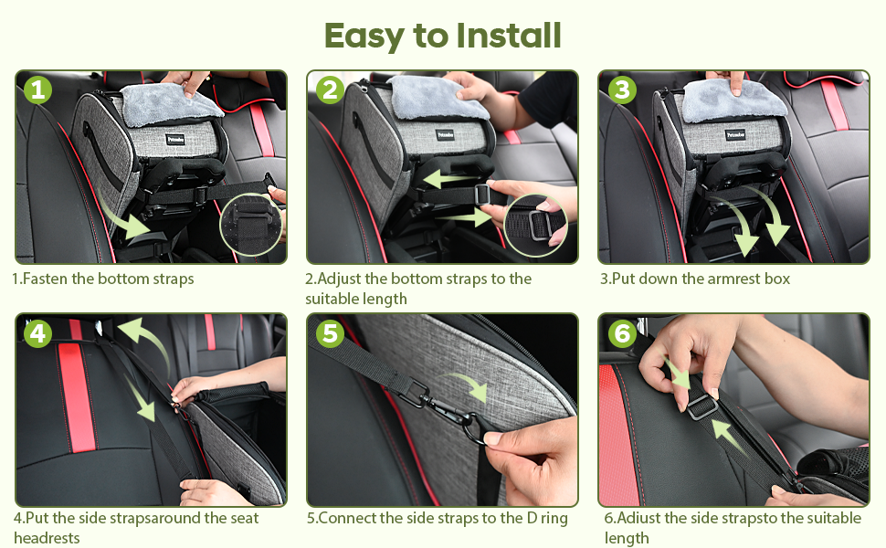 Автокрісло для собак Petzauber - зручне автокрісло для маленьких та середніх собак, сірого кольору, з подвійним ременем безпеки та неслизьким дном