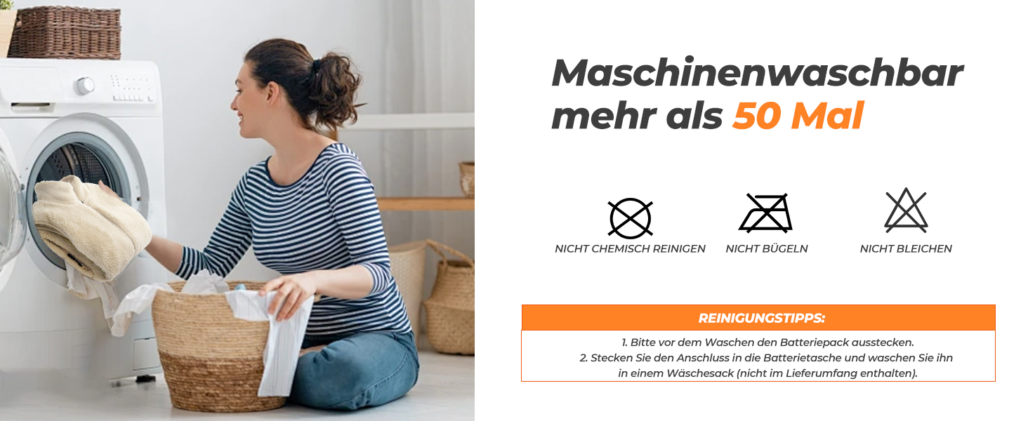 Жіночі грілки Heizwete з акумулятором 16000mAh 7,4V: 9 зон нагріву, 3 режими температури, для активного відпочинку та подорожей (білі)