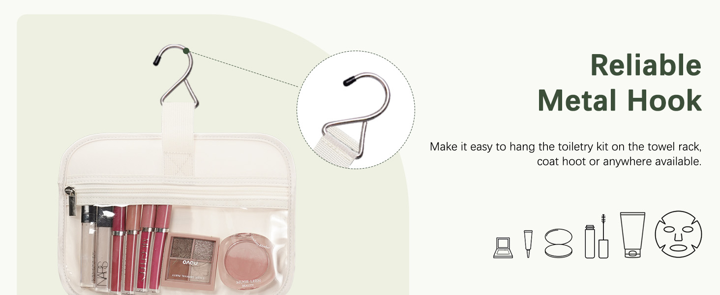 Косметичка для жінок Narwey з петлею для підвішування, велика, органайзер для косметики, сітка м'ятного кольору (середній)