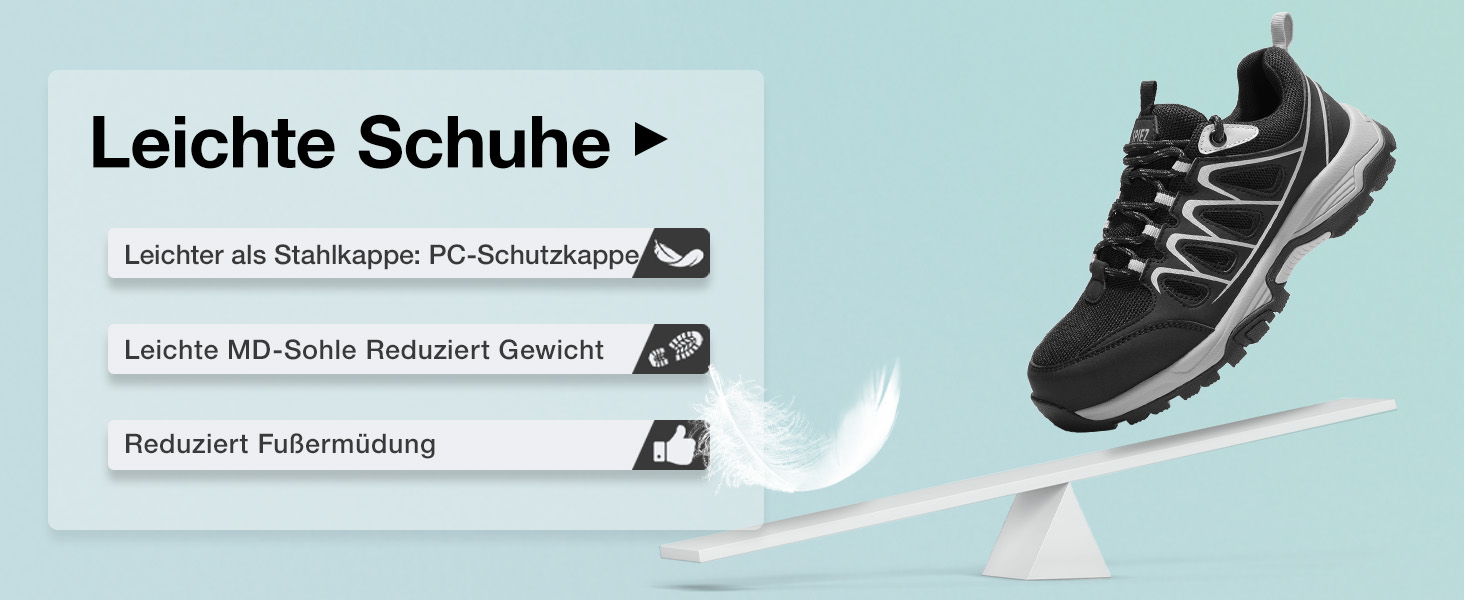 Черевики безпеки унісекс SPIEZ для чоловіків та жінок, робочі черевики-кросівки, м'які черевики з захисною підошвою, легкі черевики для роботи та повсякденного використання, розміри EU36-46 (Чорно-сірий)
