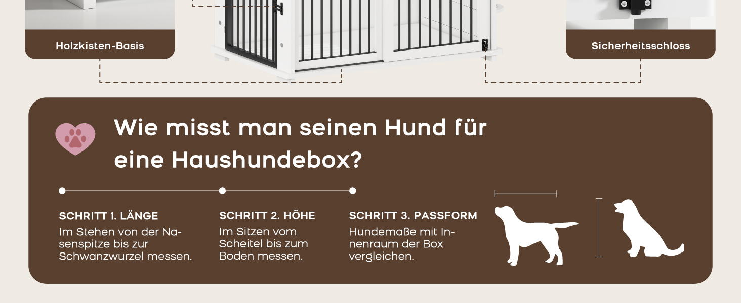 Кішка/песик: Дерев'яна будка для великих собак з ящиком, поворотна миска, сіра