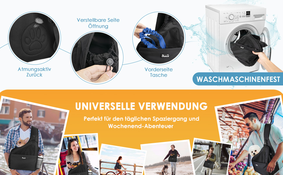 Чорна переносна сумка-переноска для собак до 3 кг, регульований ремінь, дихаюча сітка, міцна основа, кишеня, для цуценят