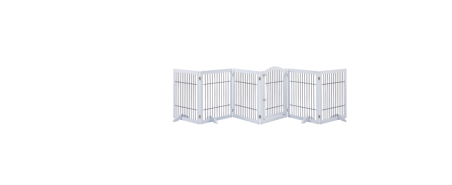 Захисне металеве ґратка для камінів Unipaws, огорожа для собак, 6 панелей, без свердління, для цуценят, 4 ніжки, білий колір