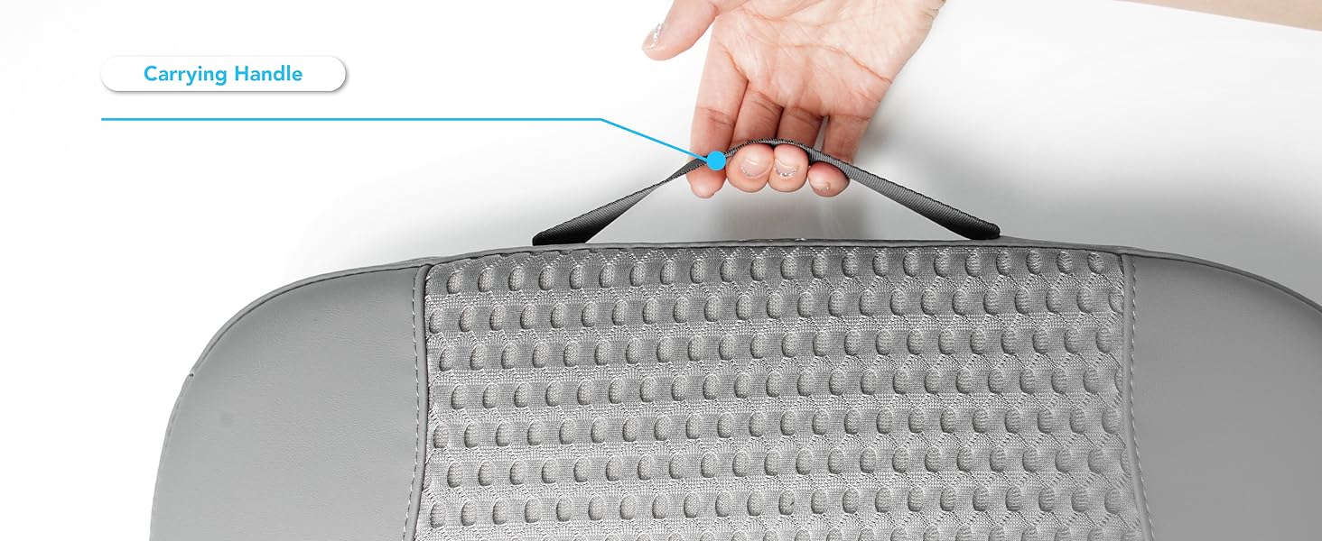 Подушка для сидіння в авто з Memory Foam: для комфортної їзди, полегшення болю в куприку та попереку. Підходить для авто, вантажівок, офісу, інвалідного візка. Шкіра та сітка 4D (Сірий)