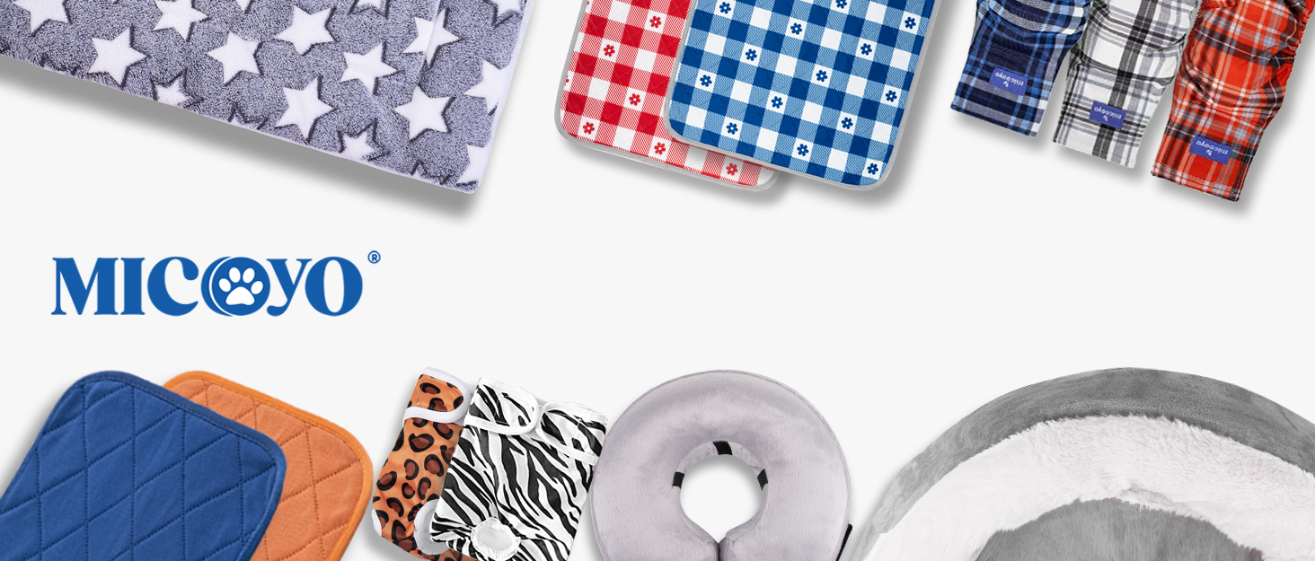 М'який лежак для собак та котів MICOOYO - 2 шт. (69x52 см) сірий - Флісова підстилка для тварин, легко миється