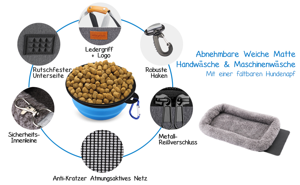 Транспортна переноска для собак, сіра, розмір L (47 x 32 x 36 см)