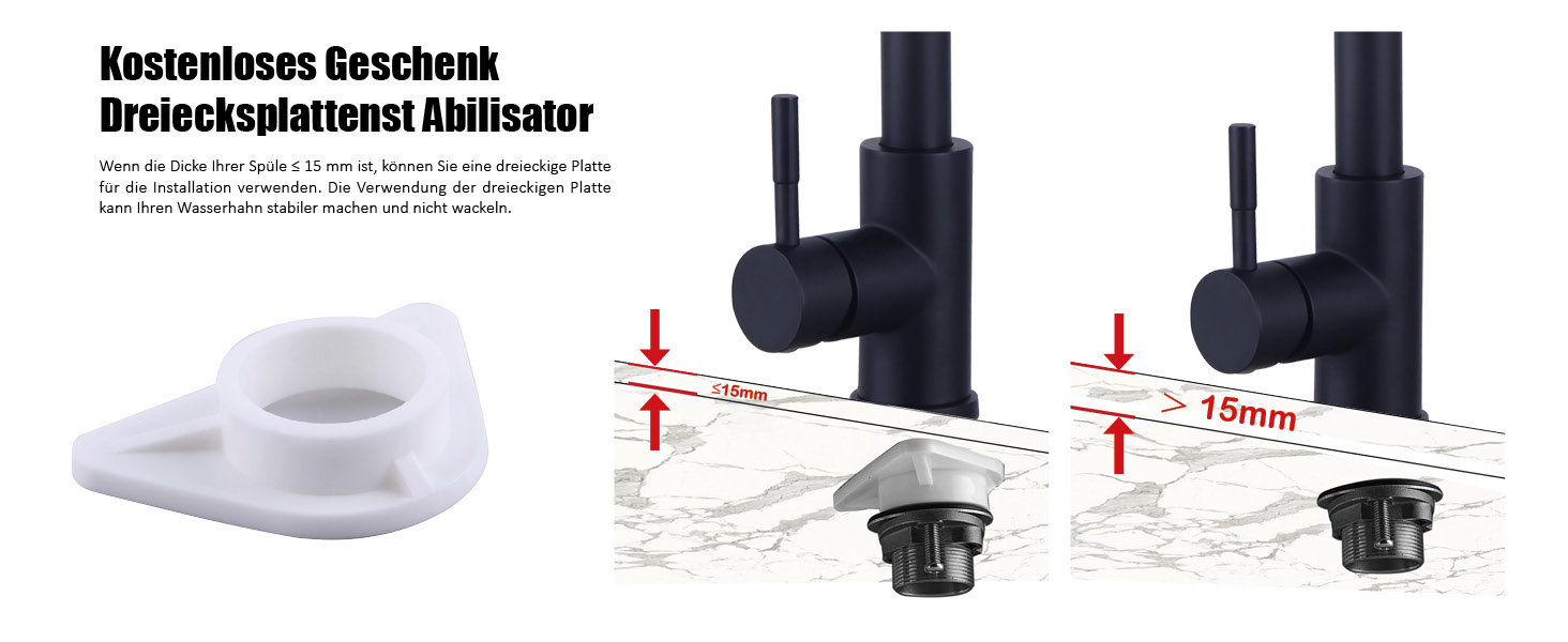 Чорний кухонний змішувач з висувною лійкою, високий поворотний вигин, 360° оберт, 2 режими розпилення, шланговий вилив, нержавіюча сталь, матовий чорний
