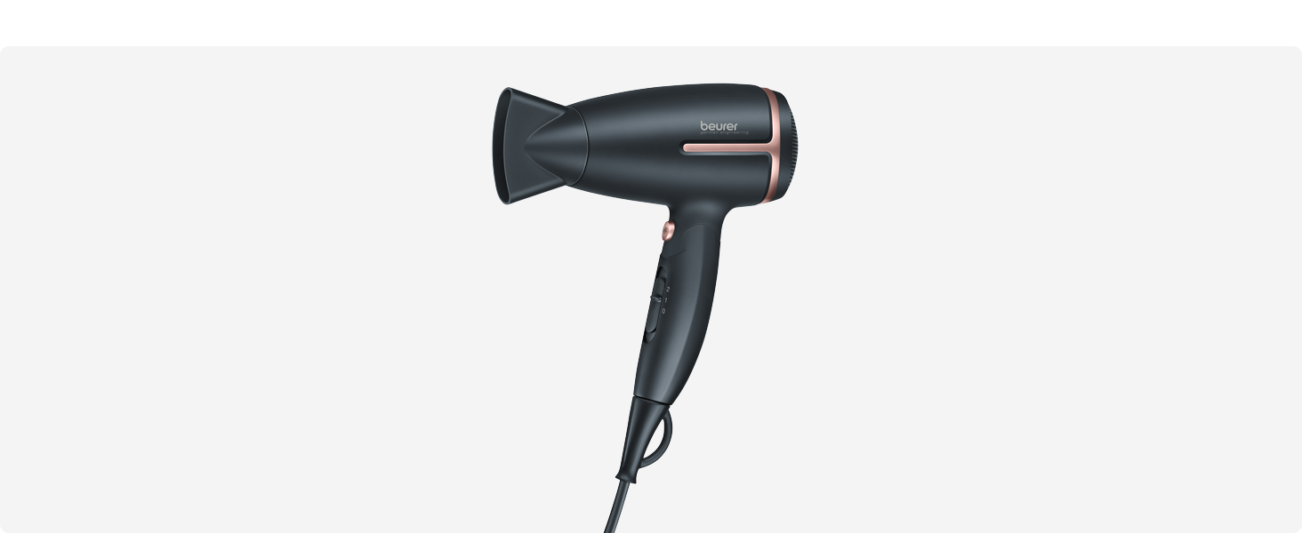 Фен дорожній Beurer HC 25 зі складною ручкою, іонізація, 1600 Вт, для подорожей, 110-240V