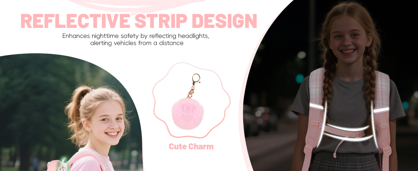 Дитячий рюкзак Tanou для дівчаток, шкільний, ергономічний, великий, модний, в ліловому кольорі