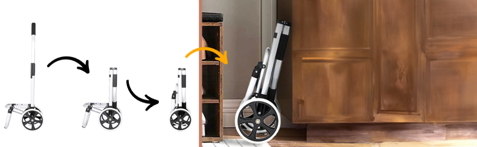 Тролей для покупок Eskey з термокишенею – складаний, водонепроникний, 50L (Чорний)