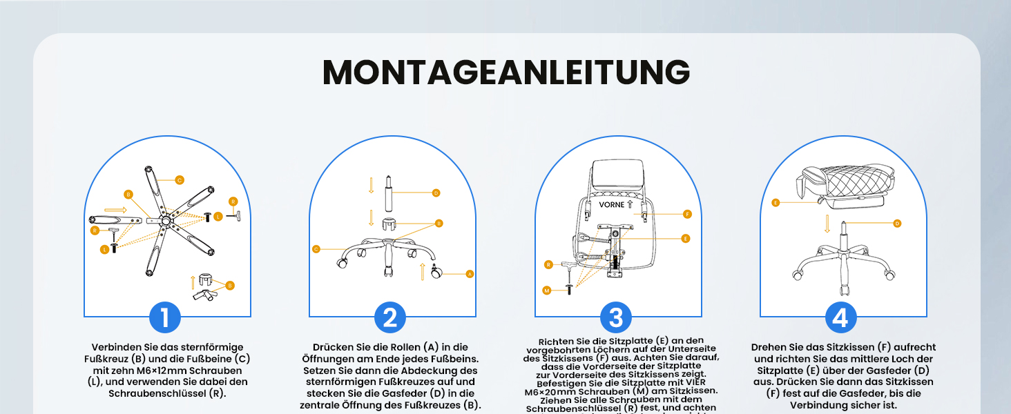 Офісне крісло Colamy з ергономічною підтримкою спини, регульованою підголівником та функцією масажу (чорний)