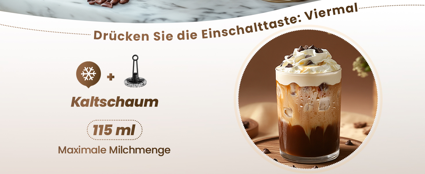 Електричний піноутворювач для молока Morpilot 4-в-1, 240 мл, 400 Вт, з нержавіючої сталі з антипригарним покриттям, для лате макіато та капучино