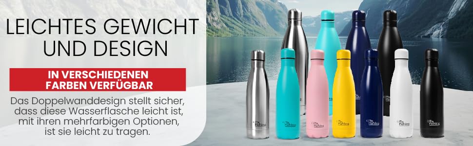 Термос-термопляшка з нержавіючої сталі Otto Koning, 1000 мл, подвійні стінки, вакуумна ізоляція, BPA-free, сріблястий